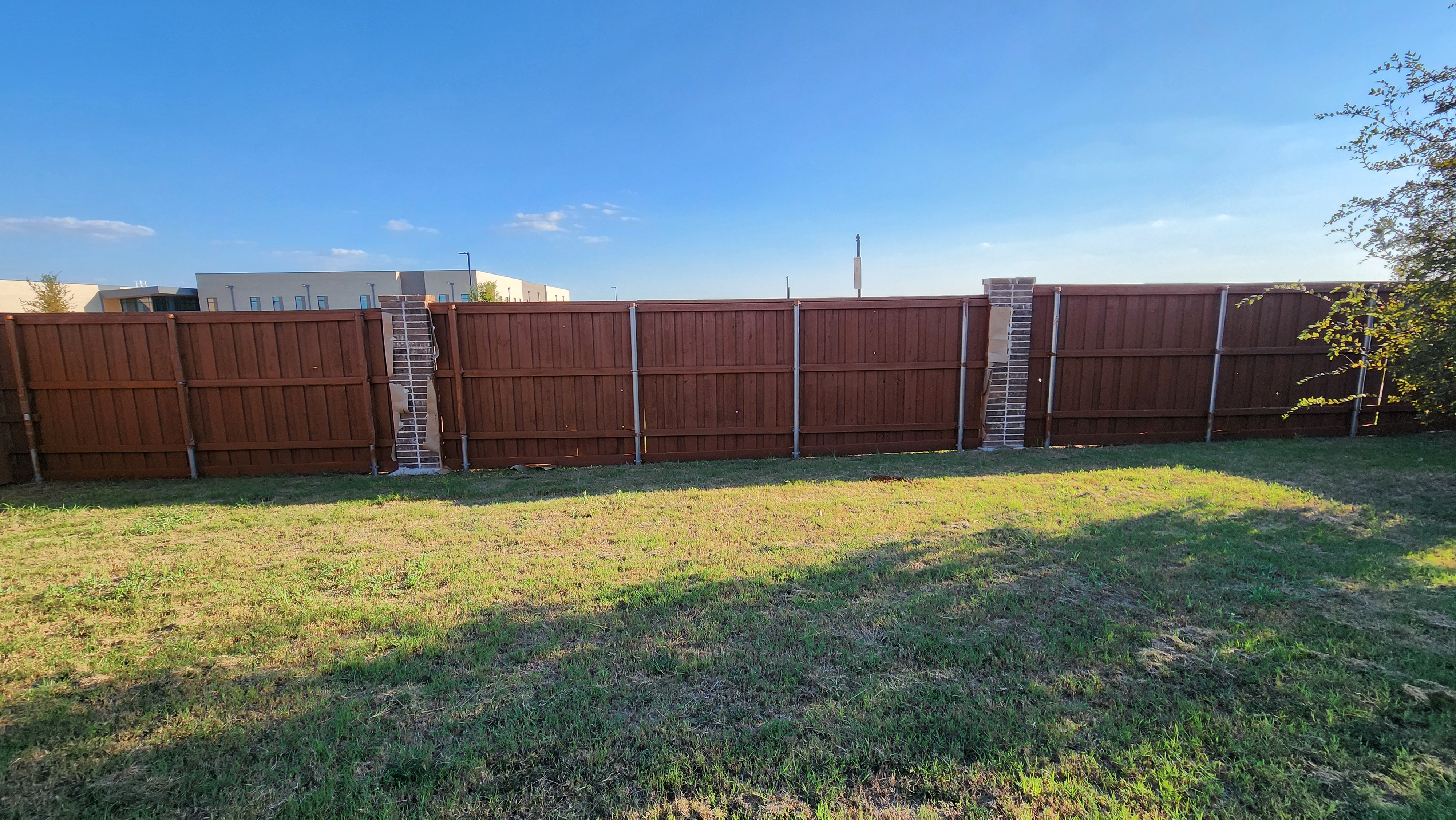 Completed fence staining project